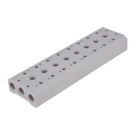 Bimba Mfg Co Bimba-Mead Manifold M100M-2F, 2 Station, Use With M4V100 Valve M100M-2F